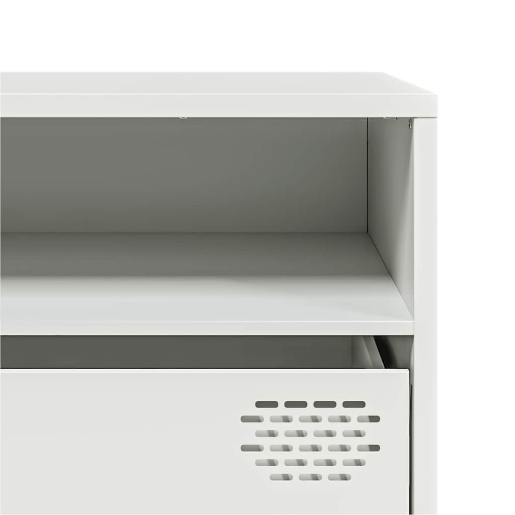 TV-Schrank Weiß 202x39x43,5 cm Kaltgewalzter Stahl