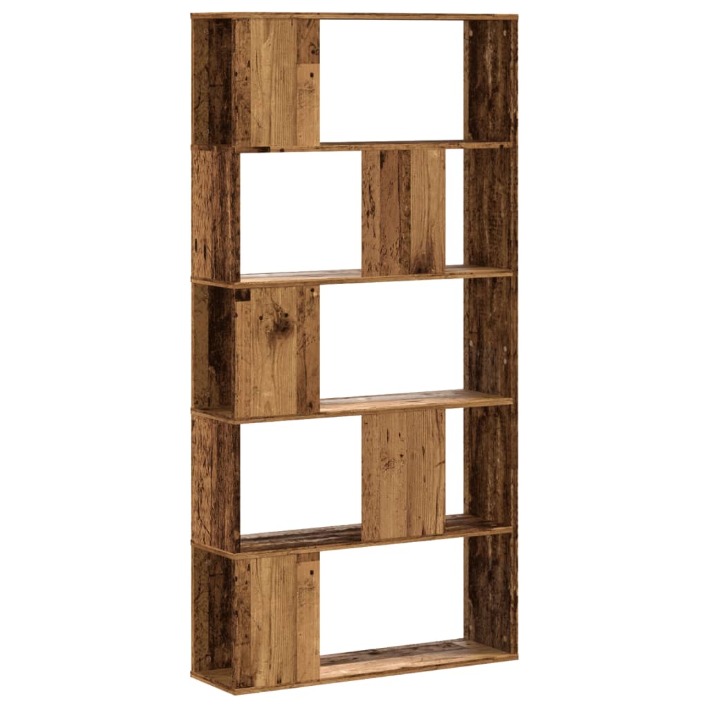 Bücherregal 5 Böden Altholz 80,5x23,5x162,5 cm Holzwerkstoff