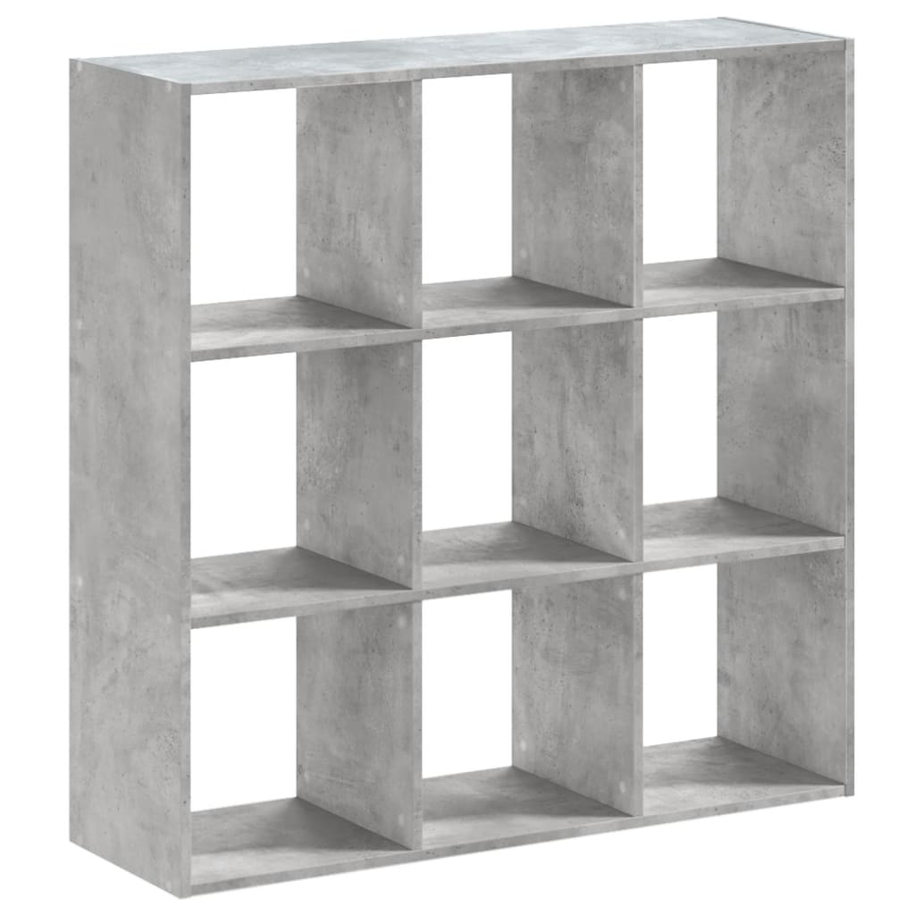 Bücherregal Betongrau 102x32x102 cm Holzwerkstoff