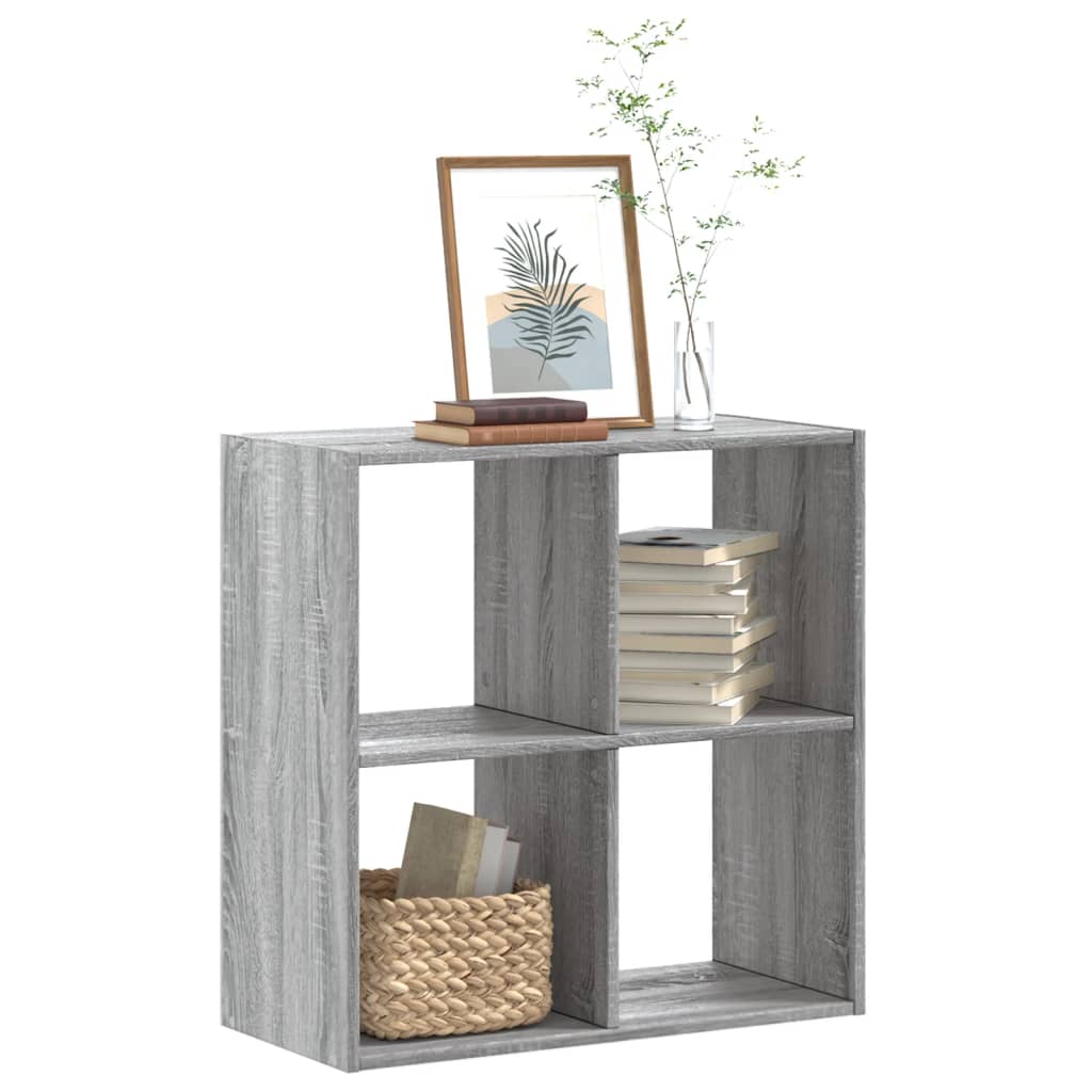 Bücherregal Grau Sonoma 68,5x32x68,5 cm Holzwerkstoff