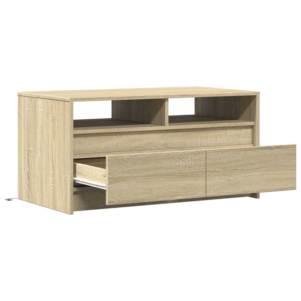 LED-Couchtisch Sonoma-Eiche Holzwerkstoff