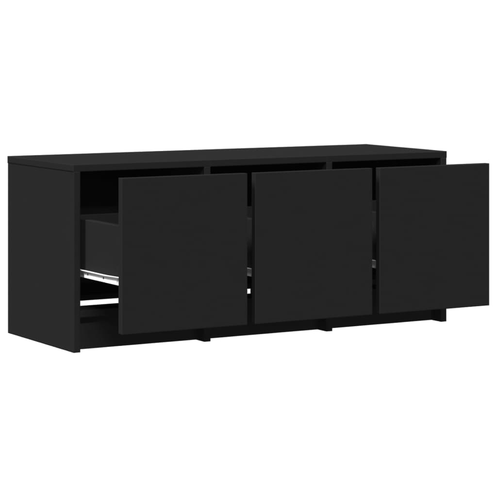 TV-Schrank LED Schwarz 97x34x40 cm Holzwerkstoff