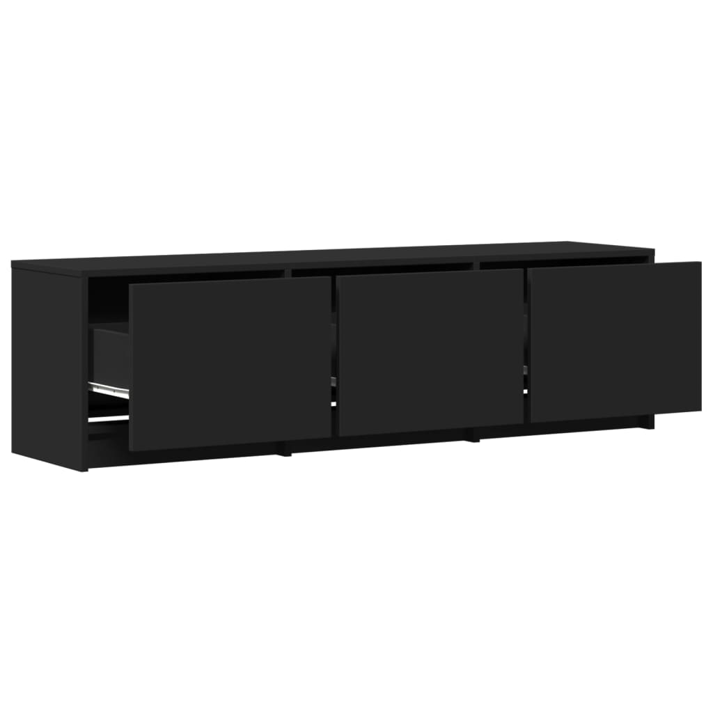 TV-Schrank LED Schwarz 140x34x40 cm Holzwerkstoff