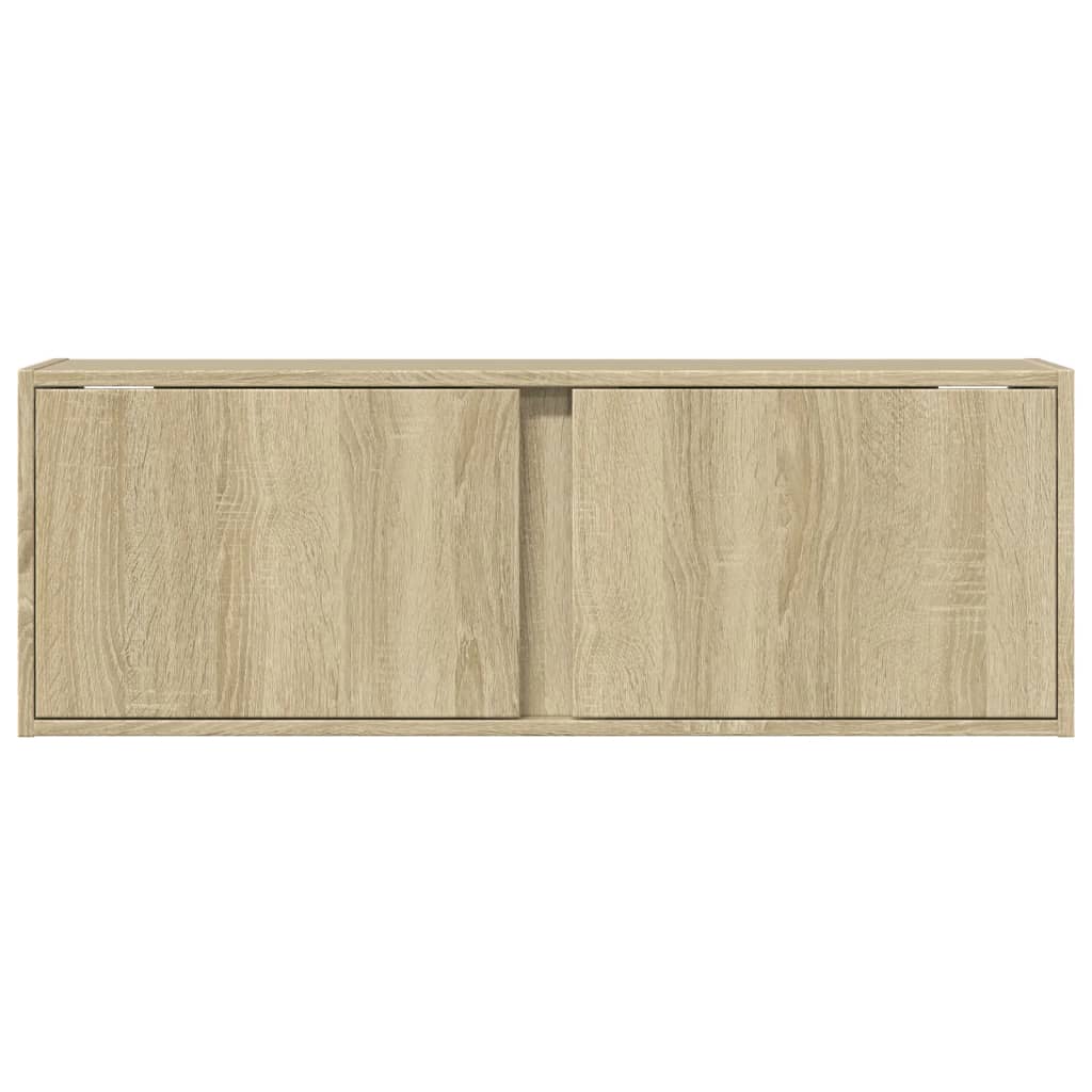 TV-Wandschrank mit LED-Beleuchtung Sonoma-Eiche 100x31x35 cm