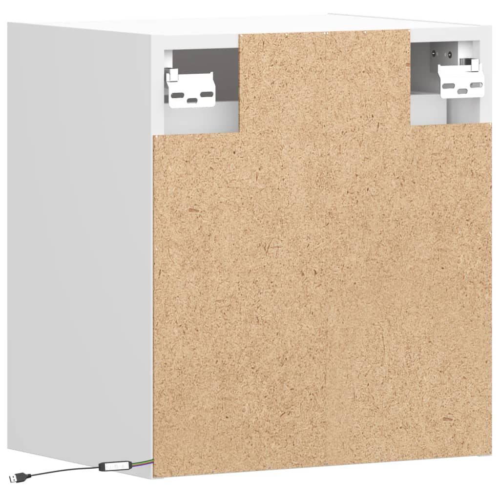 TV-Wandschrank mit LED-Beleuchtung Weiß 41x31x45 cm