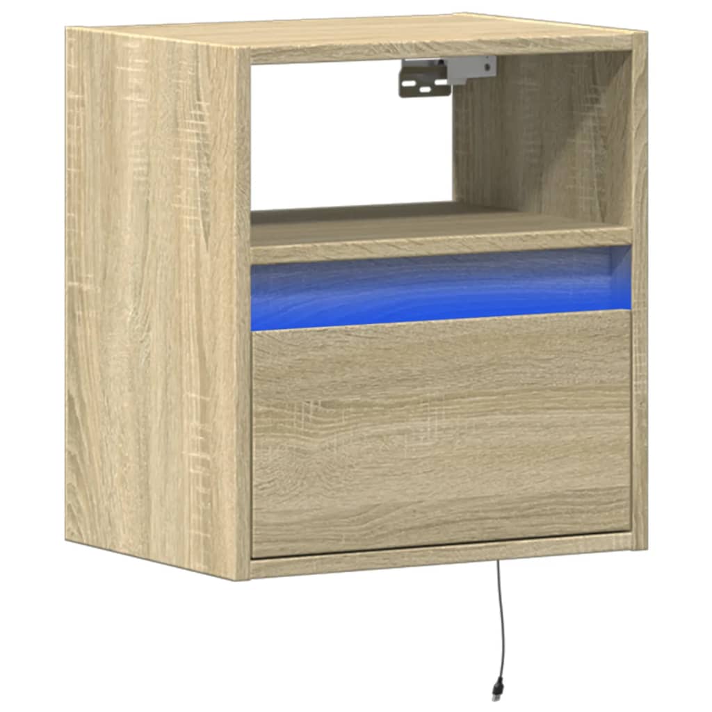 TV-Wandschrank mit LED-Beleuchtung Sonoma 41x31x45 cm