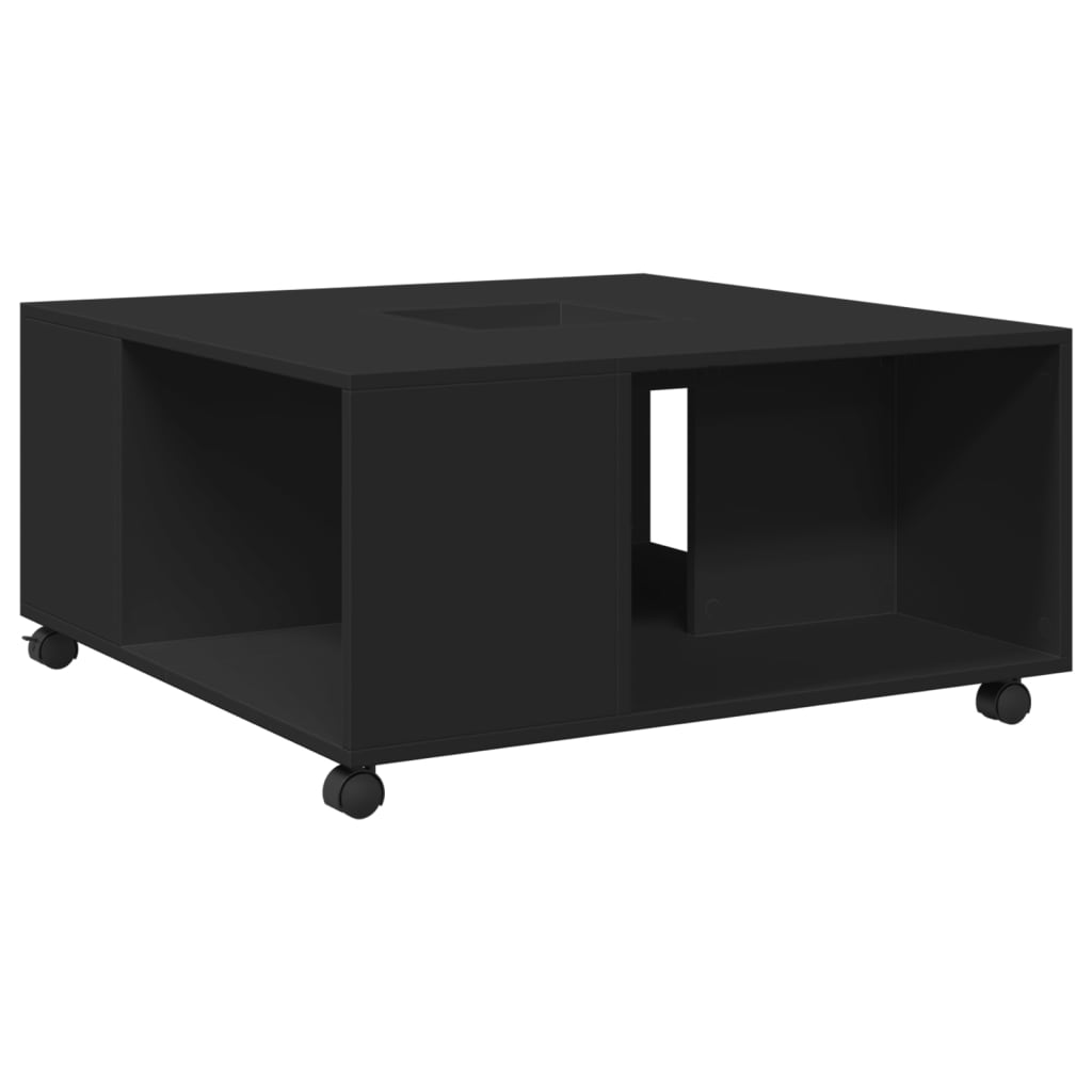 Couchtisch Schwarz 80x80x40 cm Holzwerkstoff