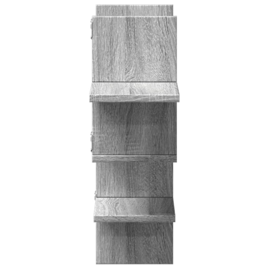 Wandregal Grau Sonoma 124,5x18x60,5 cm Holzwerkstoff