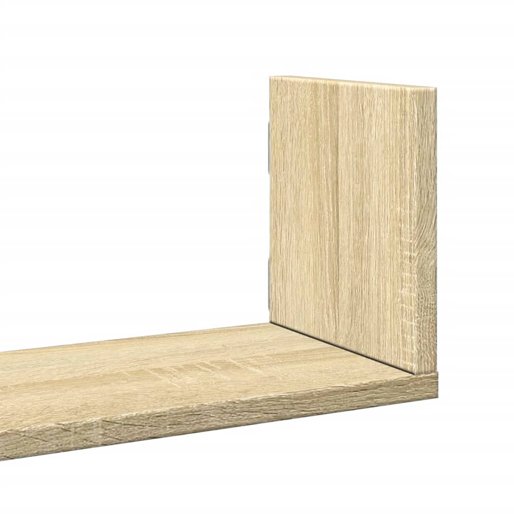 Wandregale 3 Stk. Sonoma-Eiche 80x18x18 cm Holzwerkstoff