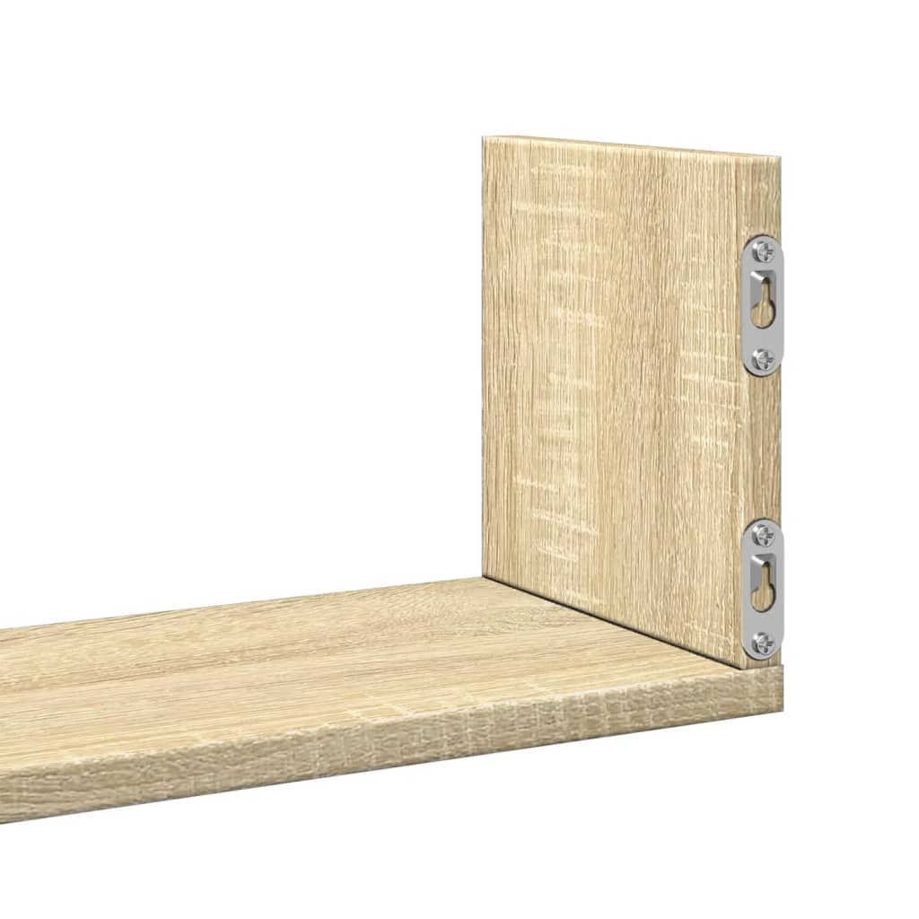 Wandregale 3 Stk. Sonoma-Eiche 80x18x18 cm Holzwerkstoff