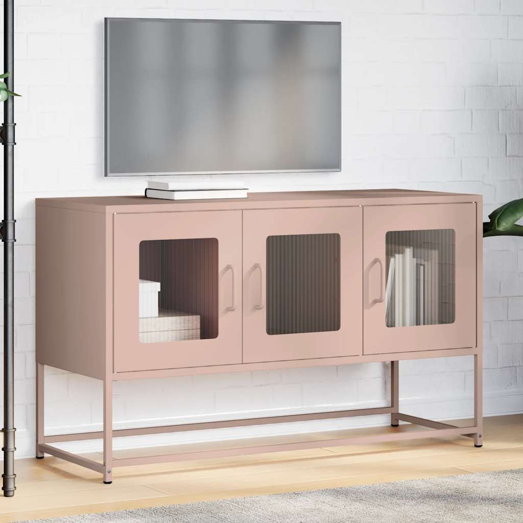 TV-Schrank Rosa 100,5x39x60,5 cm Kaltgewalzter Stahl