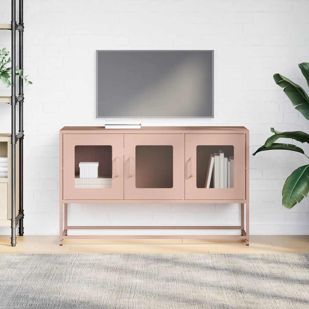 TV-Schrank Rosa 100,5x39x60,5 cm Kaltgewalzter Stahl