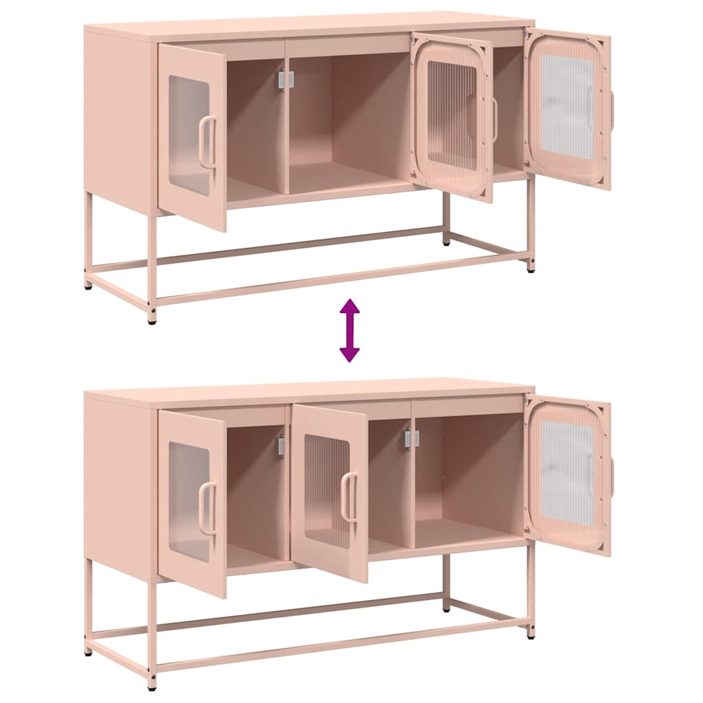 TV-Schrank Rosa 100,5x39x60,5 cm Kaltgewalzter Stahl