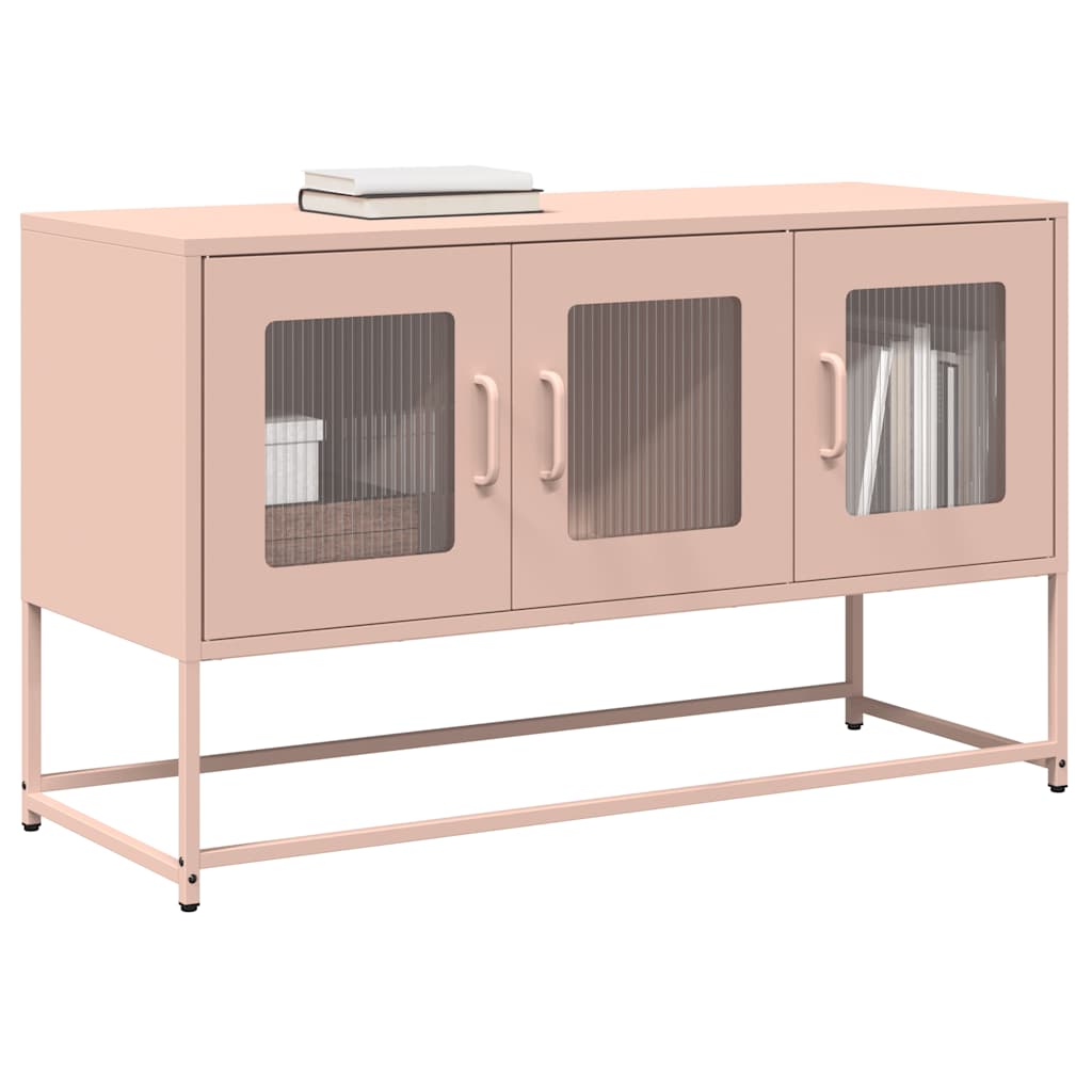 TV-Schrank Rosa 100,5x39x60,5 cm Kaltgewalzter Stahl