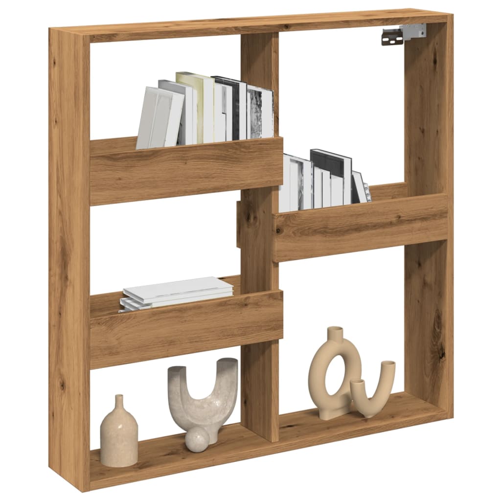 Wandschrank Artisan-Eiche 80x15x80 cm Holzwerkstoff