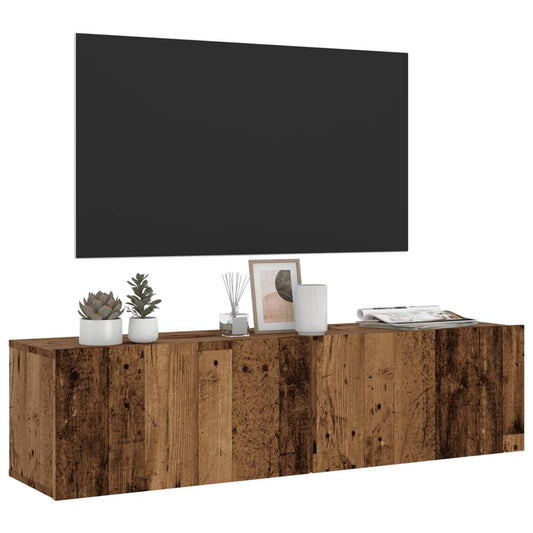 TV-Wandschrank Altholz-Optik 120x30x30 cm Holzwerkstoff