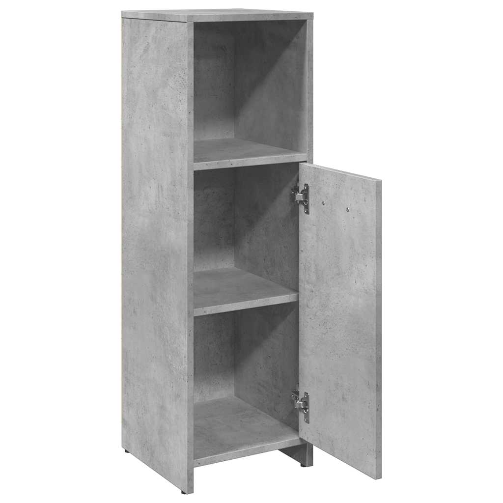 Badezimmerschrank Betongrau 30x30x95 cm Holzwerkstoff