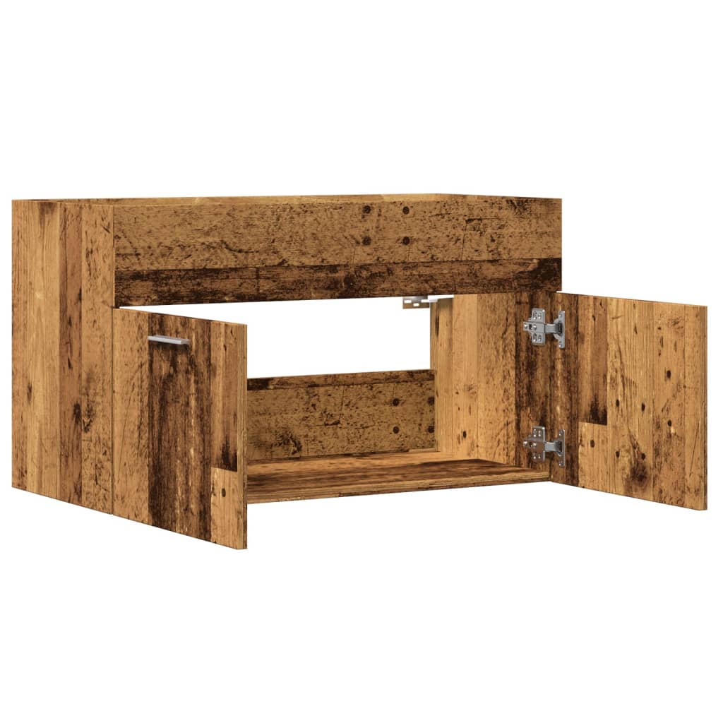 Waschbeckenunterschrank Altholz-Optik 90x38,5x46 Holzwerkstoff