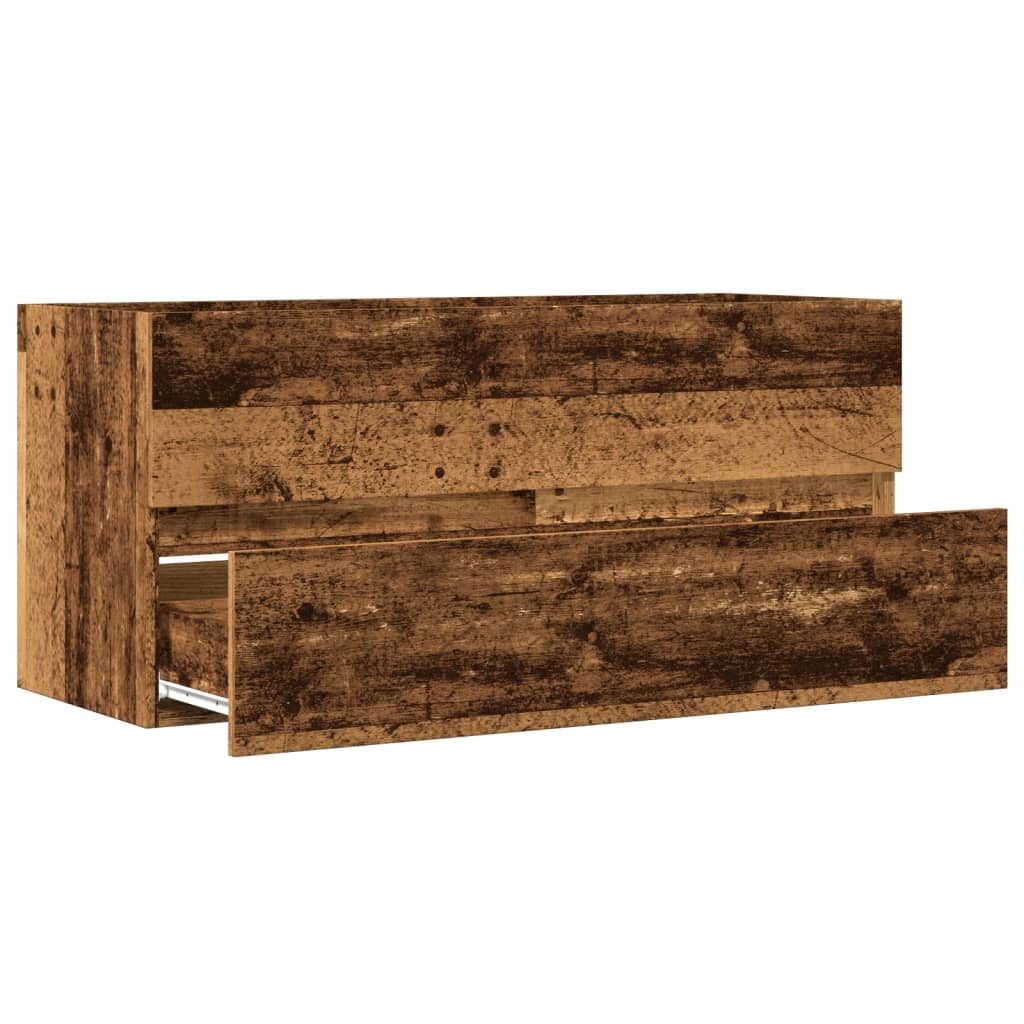 Waschbeckenschrank Altholz-Optik 100x38,5x45 cm Holzwerkstoff