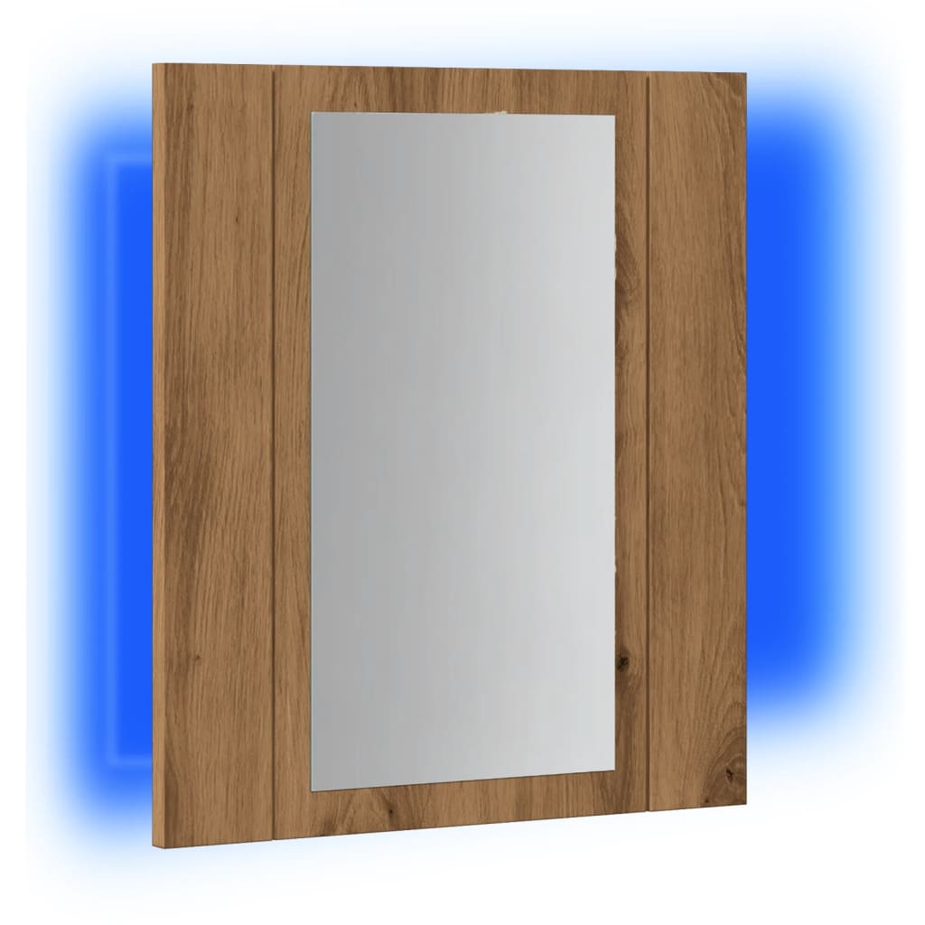 LED-Spiegelschrank Artisan-Eiche 40x12x45 cm Holzwerkstoff