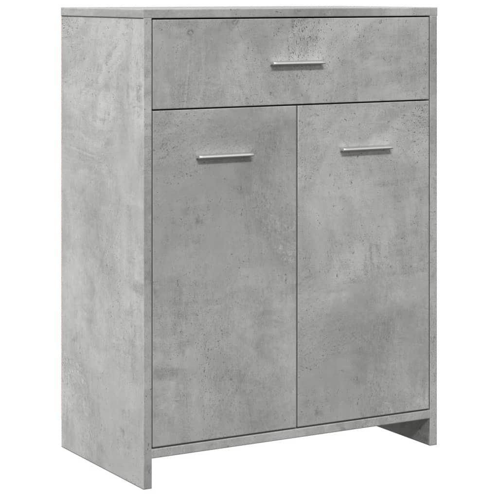 Badezimmerschrank Betongrau 60x33x80 cm Holzwerkstoff