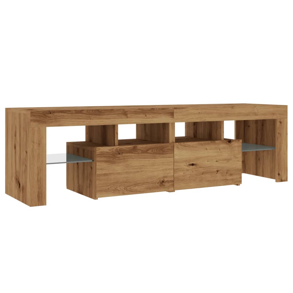 TV-Schrank mit LED Artisan-Eiche 140x36,5x40 cm Holzwerkstoff