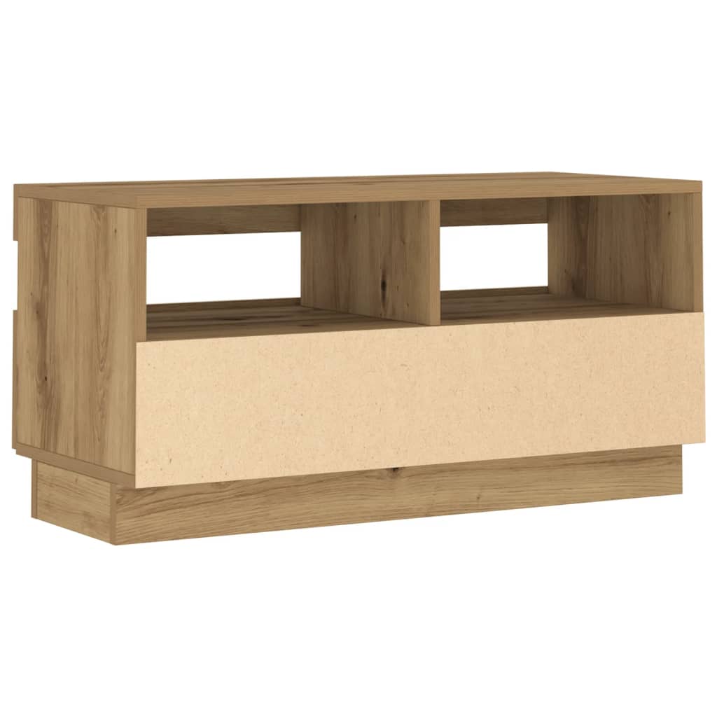 TV-Schrank mit LED-Leuchten Artisan-Eiche 80x35x40 cm