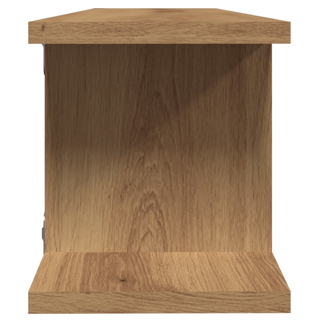 Wandregale 2 Stk. Artisan-Eiche 75x18x20 cm Holzwerkstoff