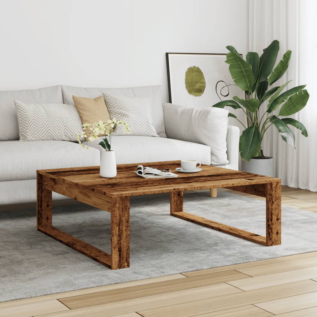 Couchtisch Altholz-Optik 100x100x35 cm Holzwerkstoff