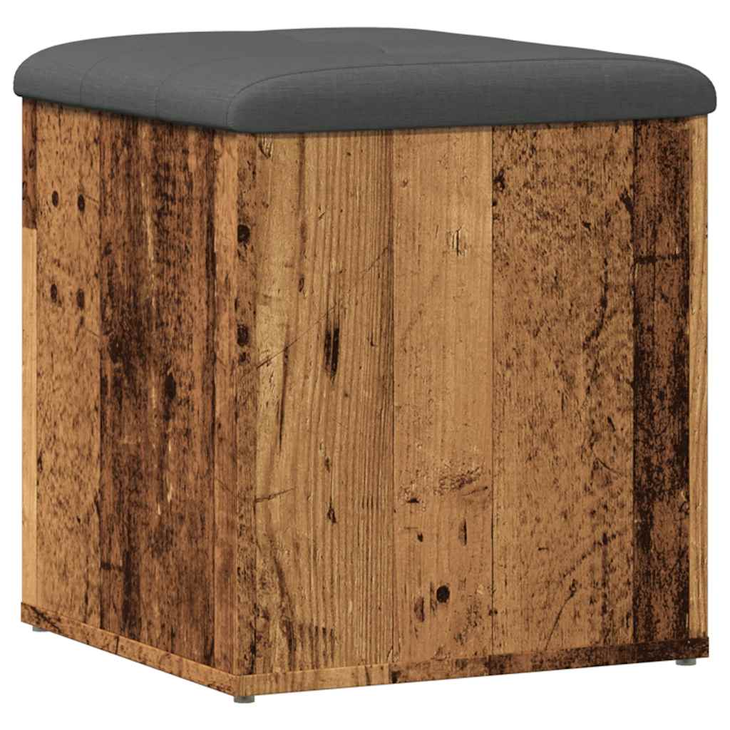 Sitzbank mit Stauraum Altholz-Optik 42x42x45 cm Holzwerkstoff