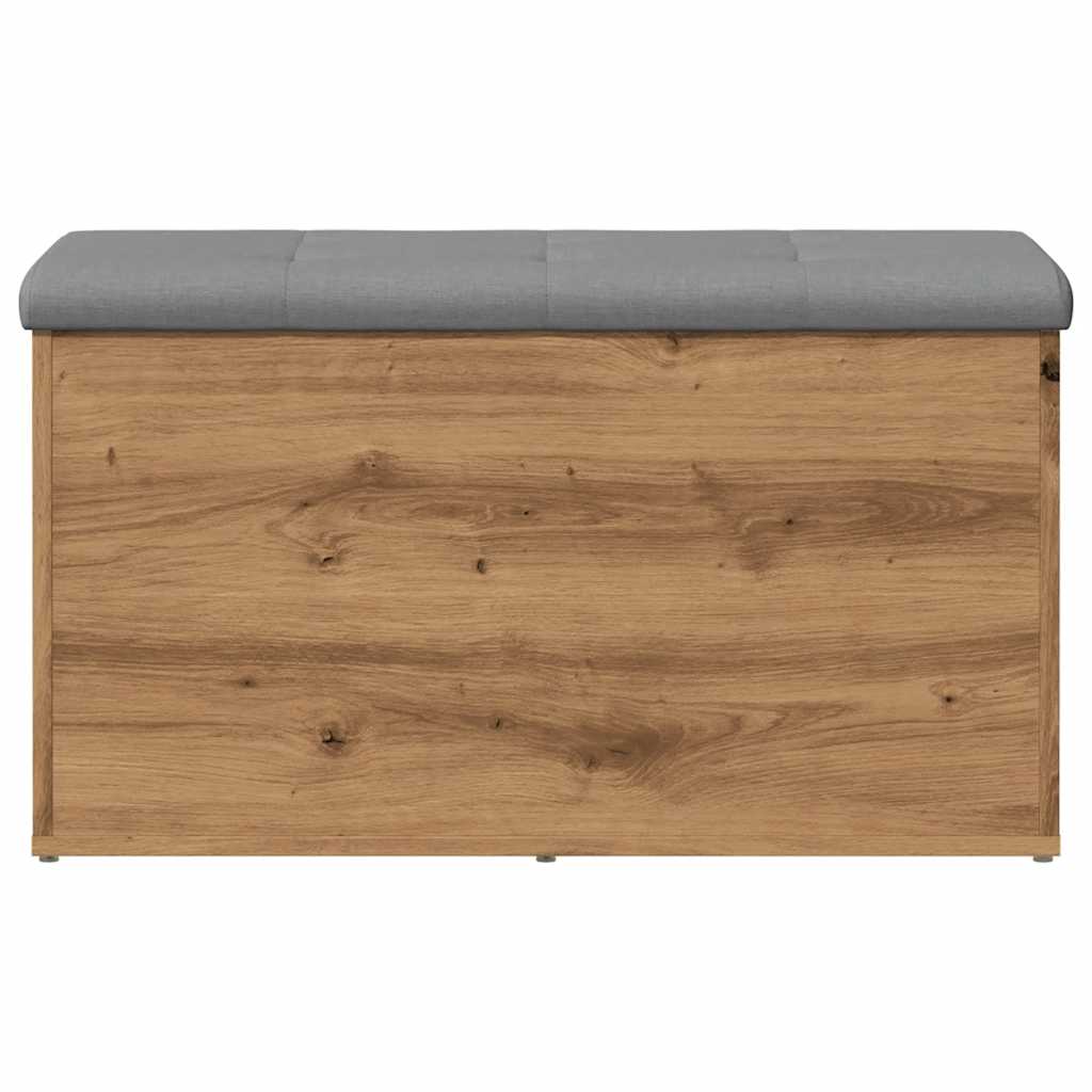 Sitzbank mit Stauraum Artisan-Eiche 82x42x45 cm Holzwerkstoff