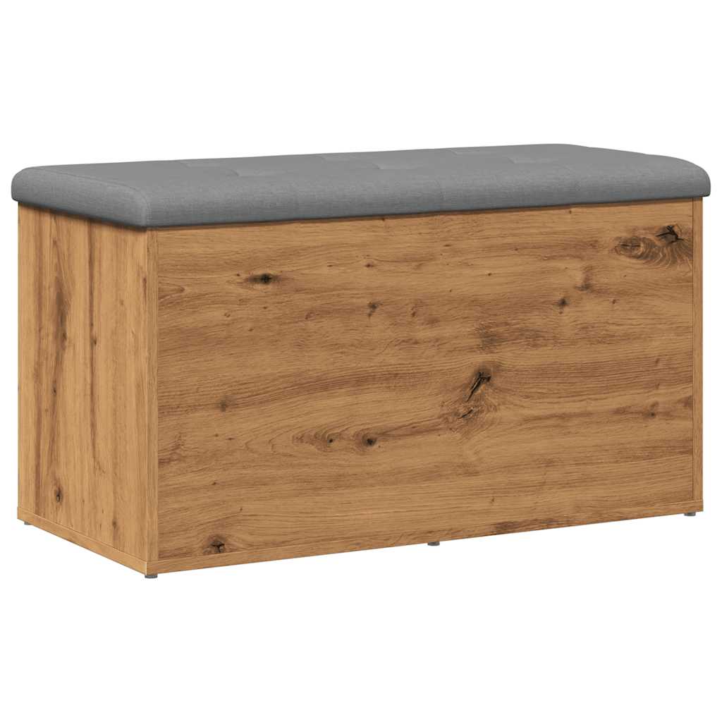 Sitzbank mit Stauraum Artisan-Eiche 82x42x45 cm Holzwerkstoff