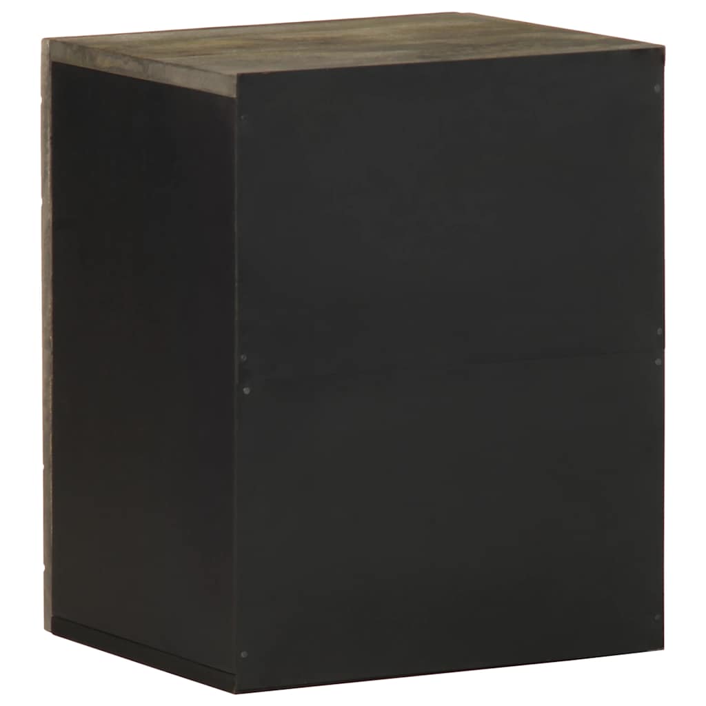 Bad-Wandschrank Schwarz 38x33x48 cm Massivholz Mango