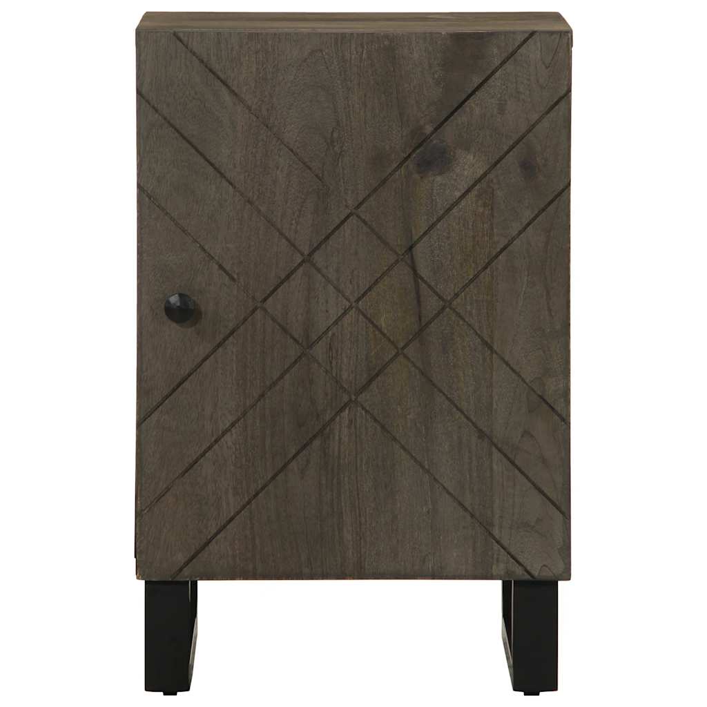 Badschrank Schwarz 38x33x58 cm Massivholz Mango