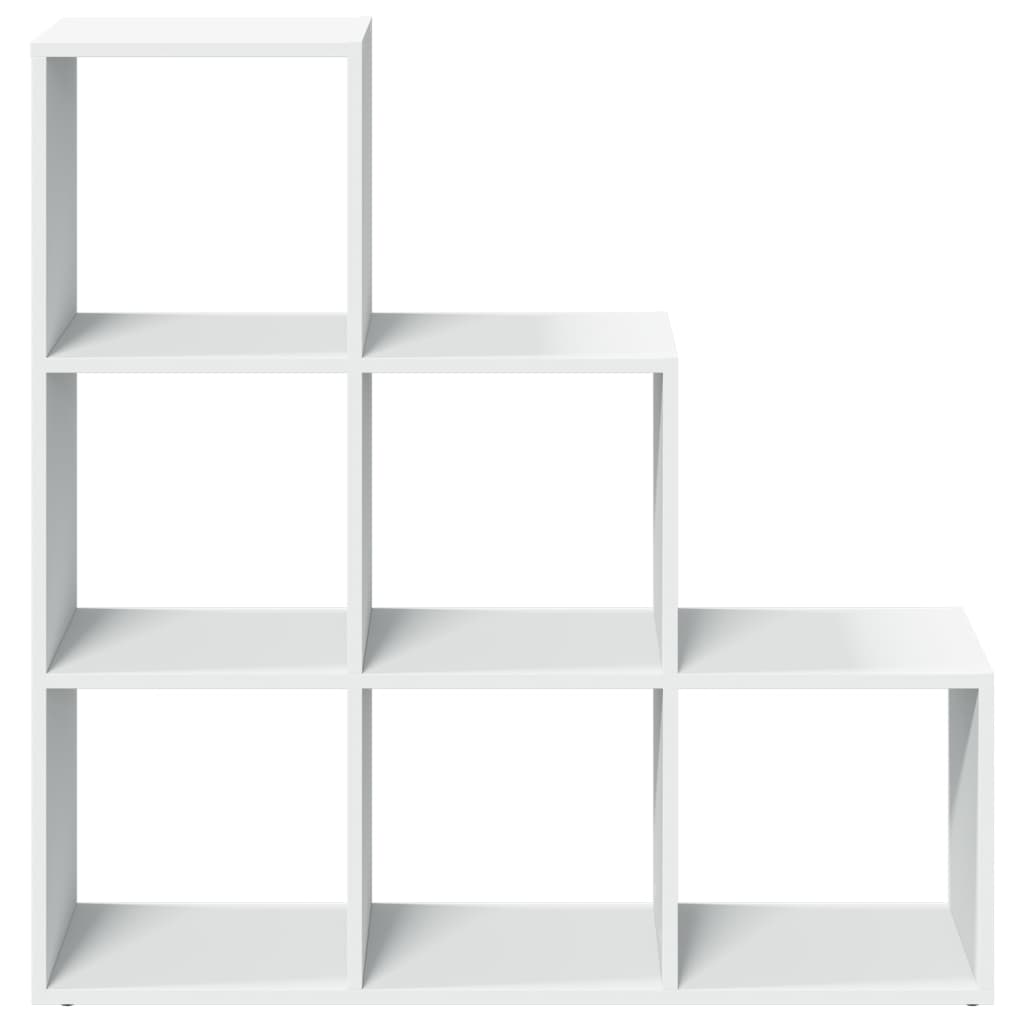 Raumteiler-Bücherregal 3 Etagen Weiß 99x29x99 cm Holzwerkstoff