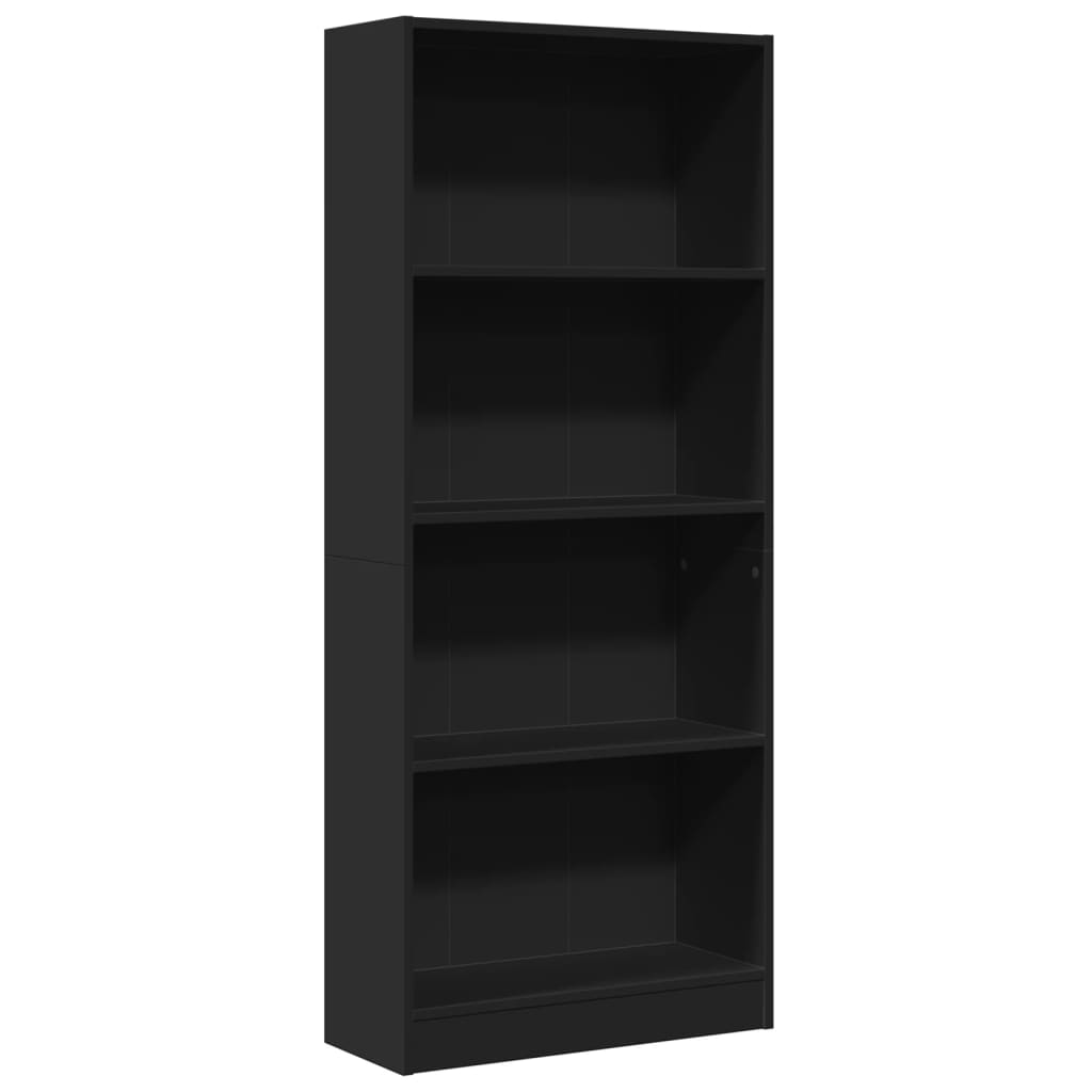 Bücherregal Schwarz 60x24x143 cm Holzwerkstoff