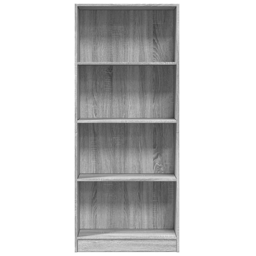 Bücherregal Grau Sonoma 60x24x143 cm Holzwerkstoff