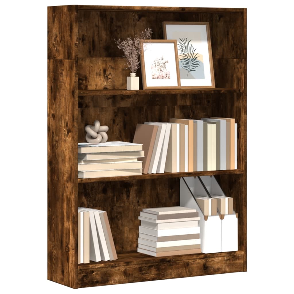 Bücherregal Räuchereiche 80x24x109 cm Holzwerkstoff