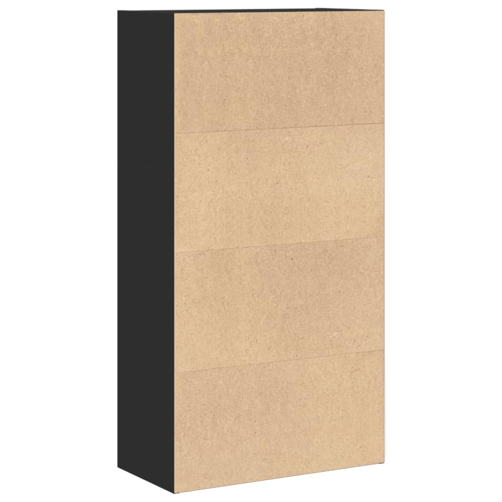 Bücherregal Schwarz 60x30x114 cm Holzwerkstoff