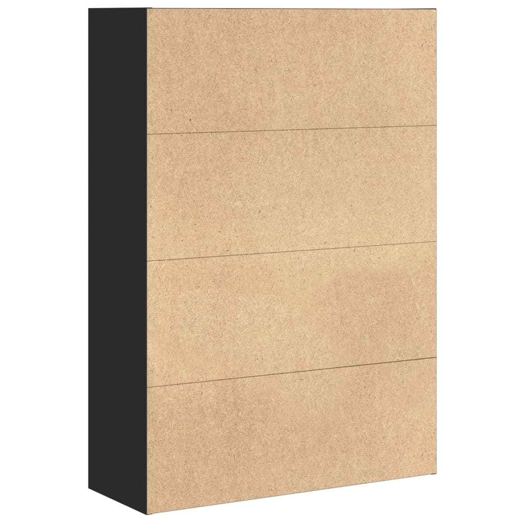 Bücherregal Schwarz 80x30x114 cm Holzwerkstoff