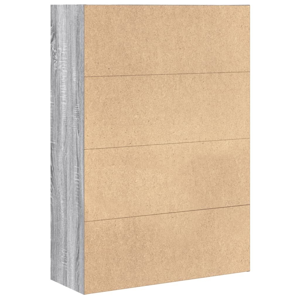 Bücherregal Grau Sonoma 80x30x114 cm Holzwerkstoff