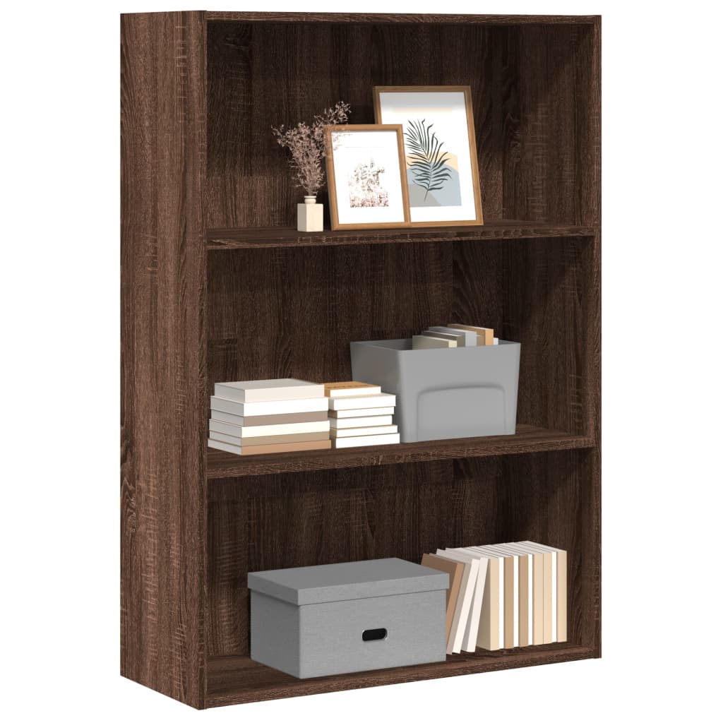 Bücherregal Braun Eichen-Optik 80x30x114 cm Holzwerkstoff