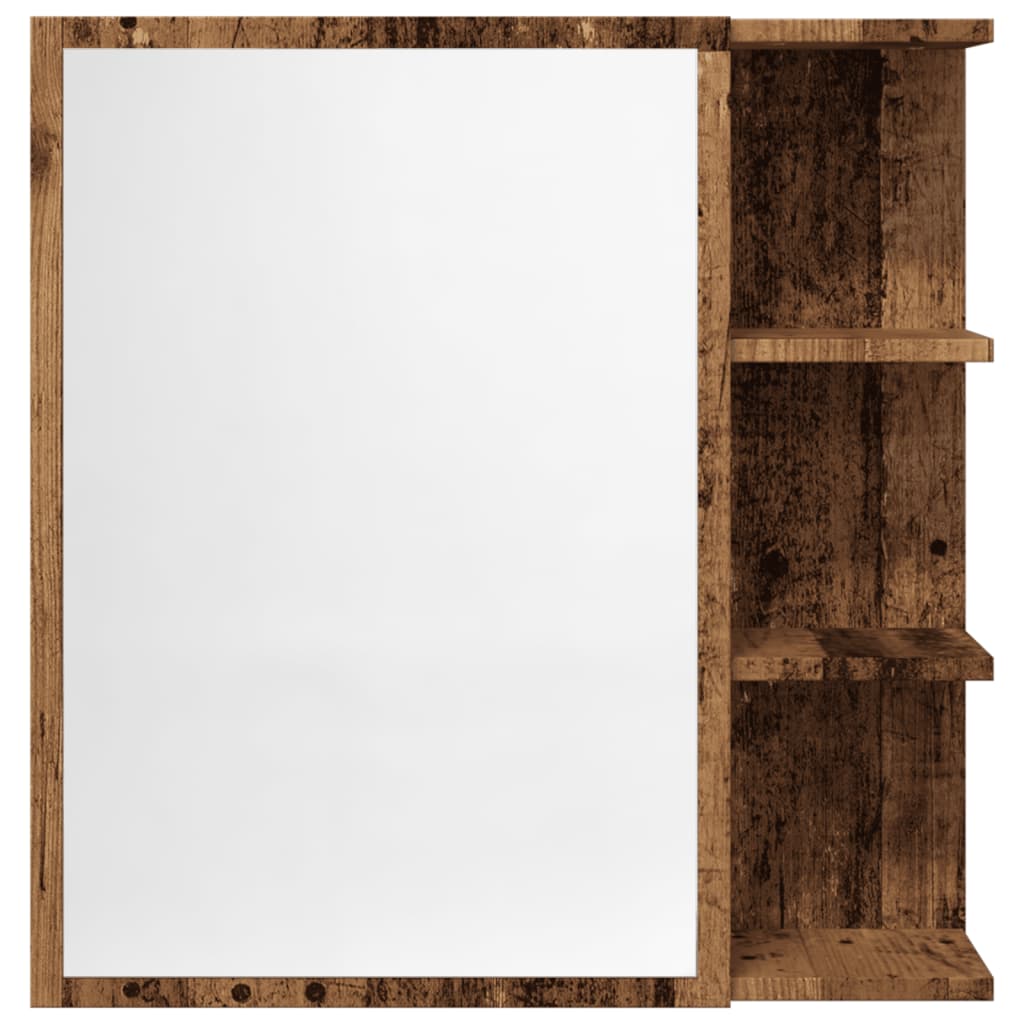 Spiegelschrank Altholz-Optik 62,5x20,5x64 cm Holzwerkstoff