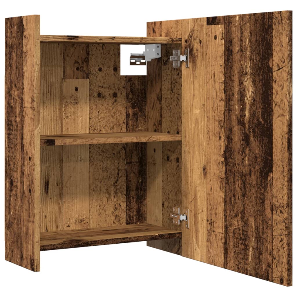 Spiegelschrank Altholz-Optik 62,5x20,5x64 cm Holzwerkstoff