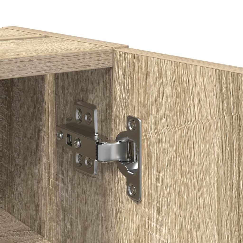 Badezimmerschrank mit Rollenhalter Sonoma-Eiche 20,5x22x72 cm