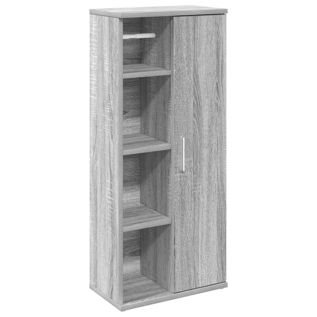 Badezimmerschrank mit Rollenhalter Grau Sonoma 39x22x90 cm