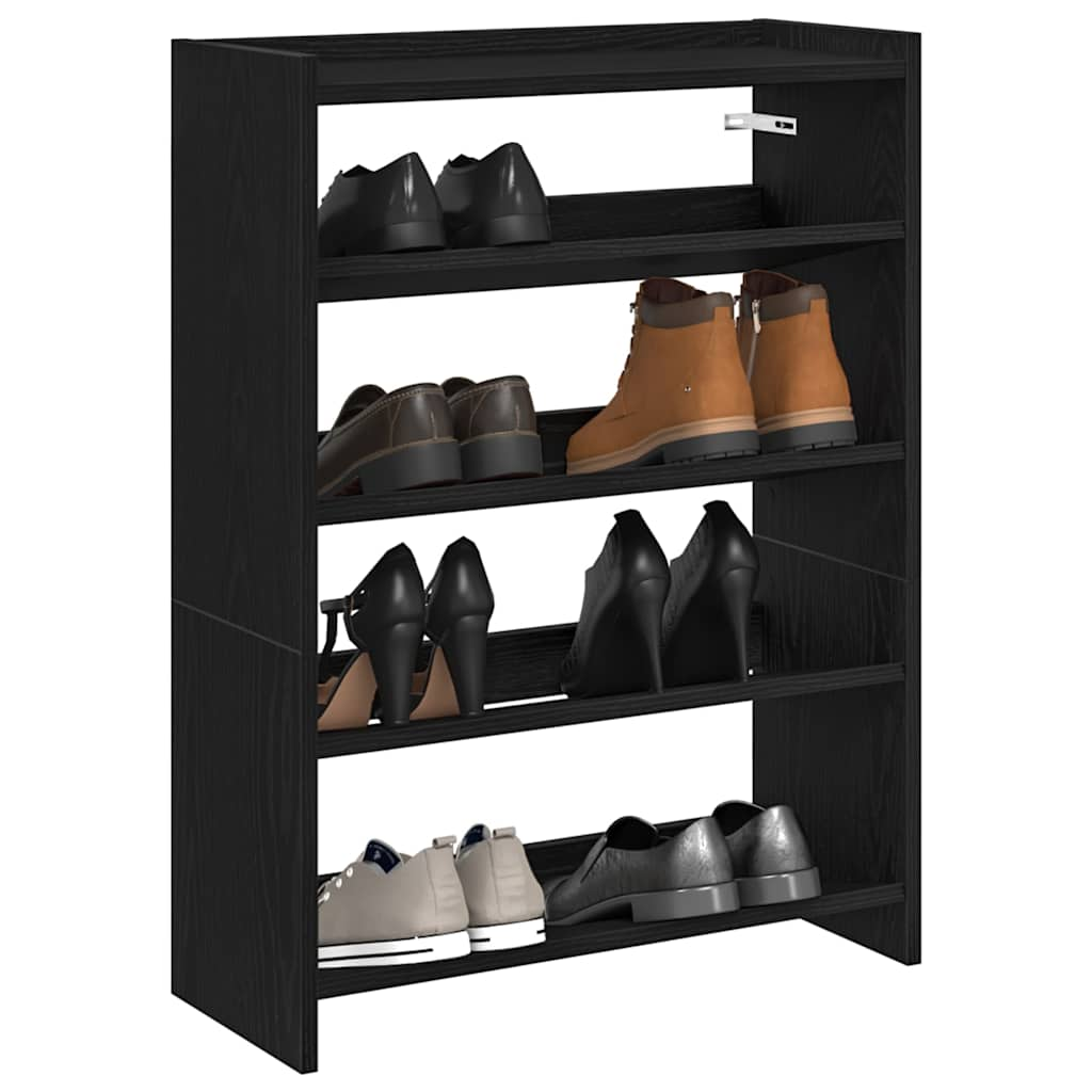 Schuhregal Schwarz 60x25x81 cm Holzwerkstoff