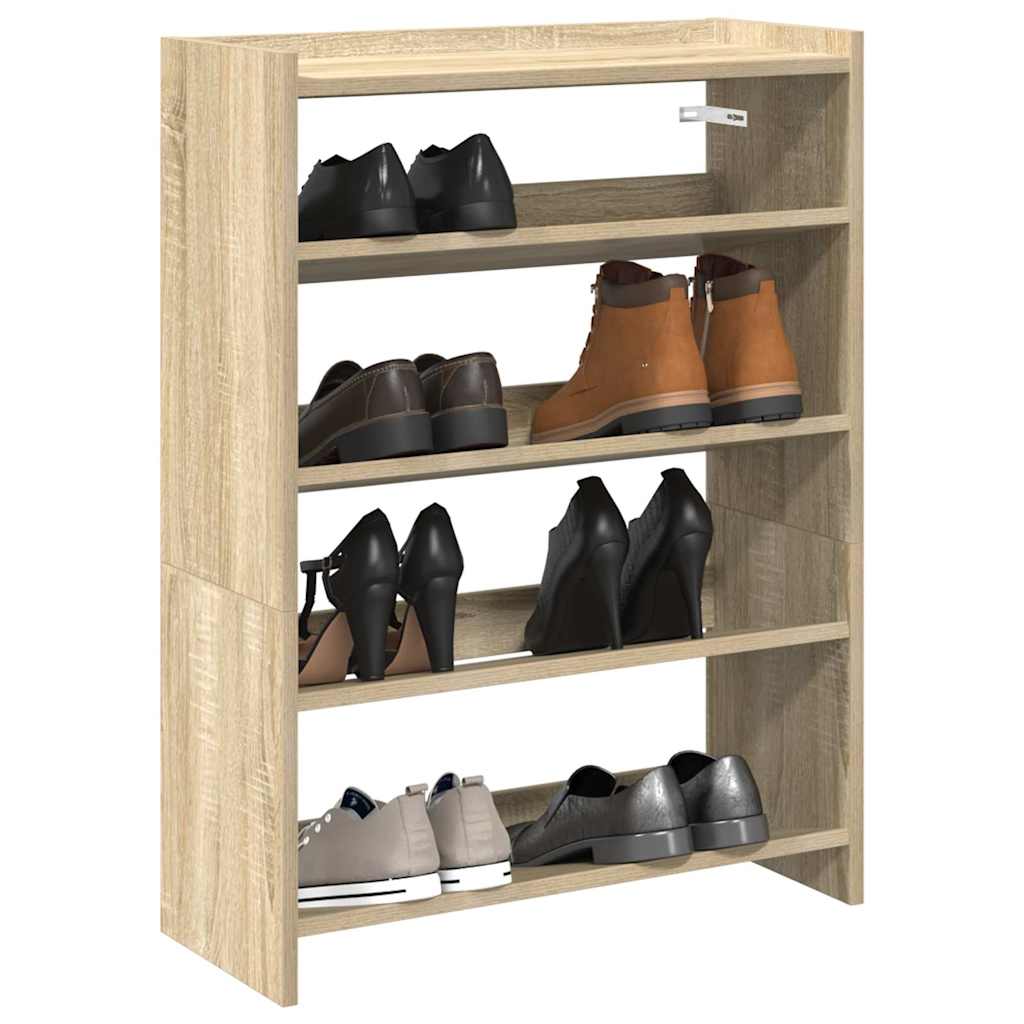 Schuhregal Sonoma-Eiche 60x25x81 cm Holzwerkstoff