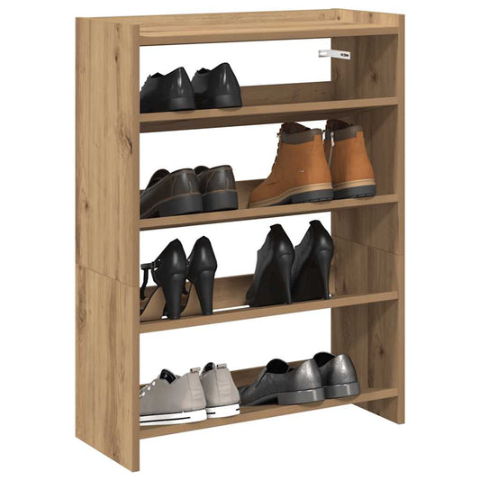 Schuhregal Artisan-Eiche 60x25x81 cm Holzwerkstoff