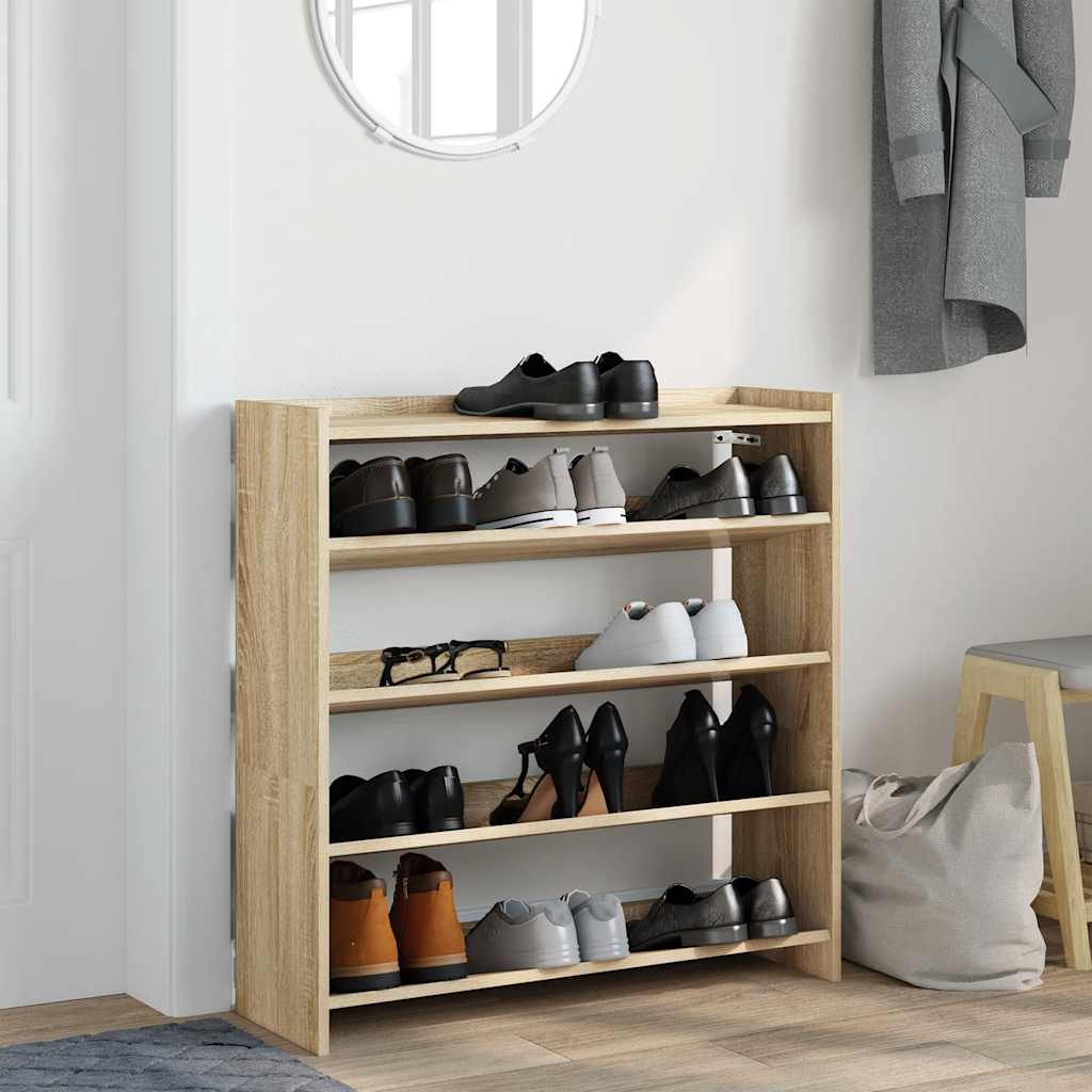 Schuhregal Sonoma-Eiche 80x25x81 cm Holzwerkstoff